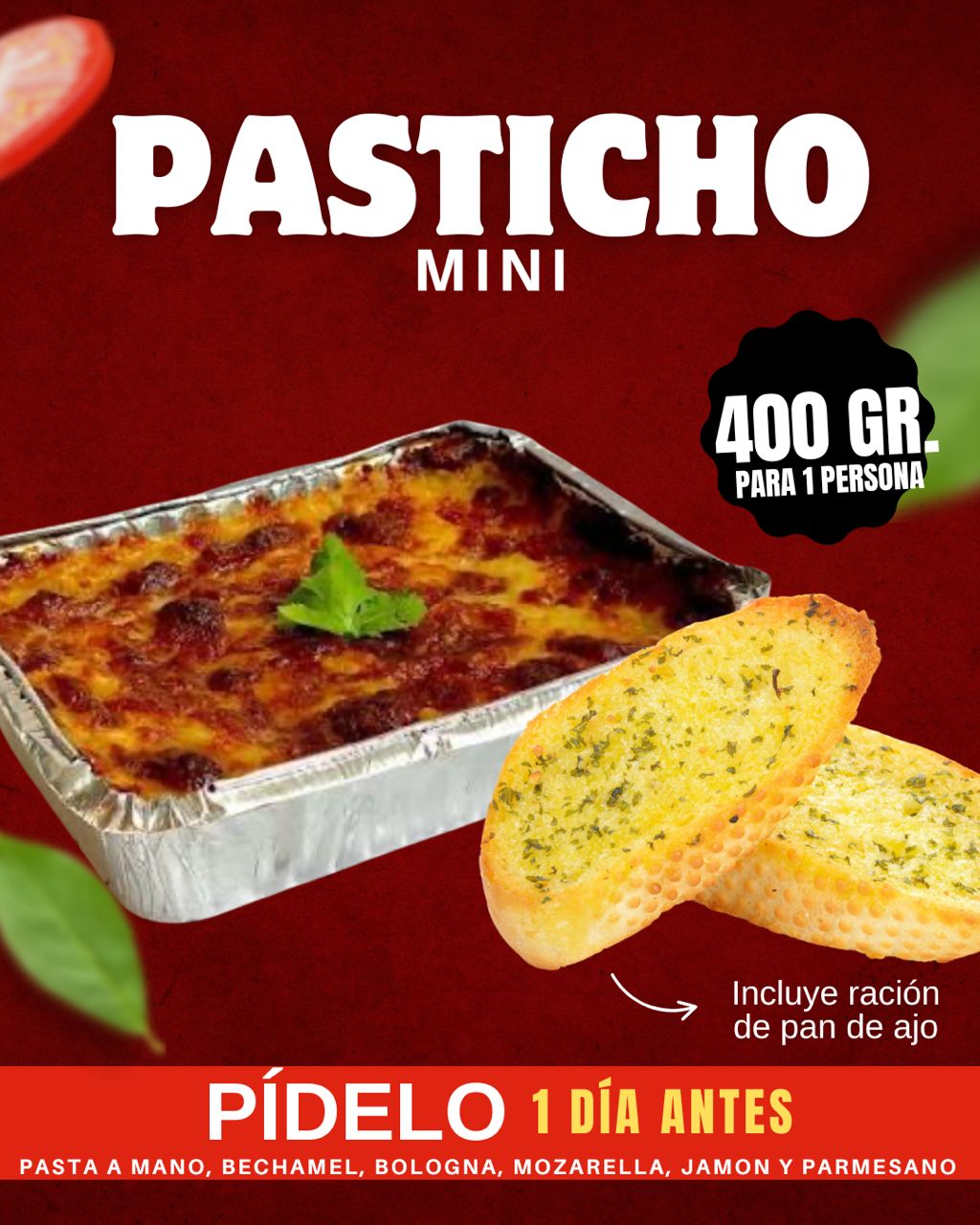 PASTICHO  400 gramos .Pedir 1 día de anticipación. 